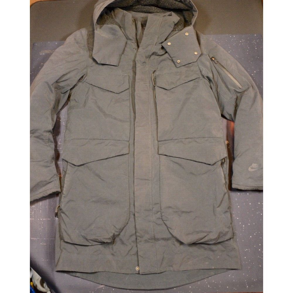 Nike Sportswear Tech Pack Down Fill Parka Jacket Men Size Small Black 928912-292